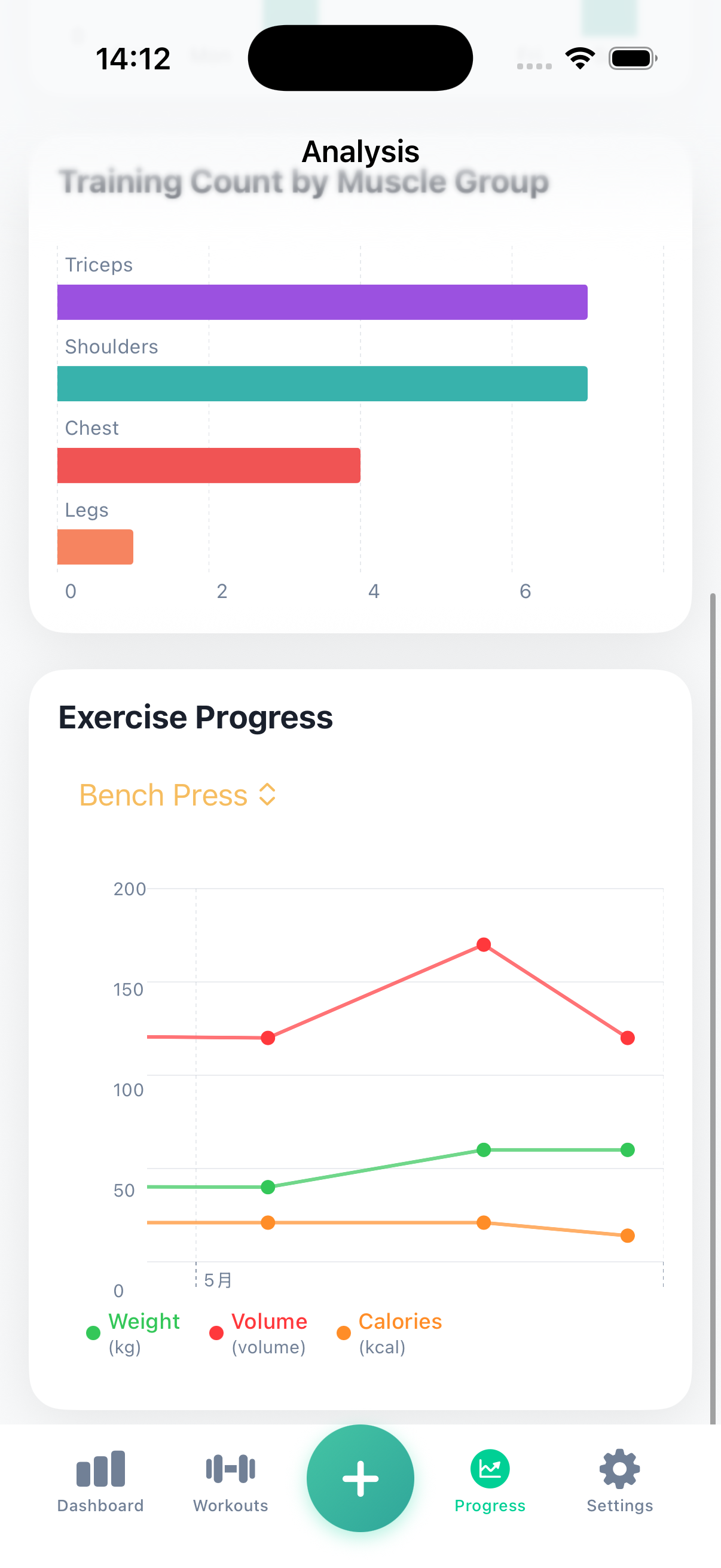 FitPulse exercise progress screen